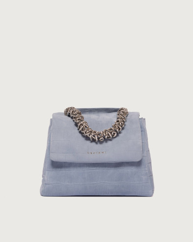 Sveva Twilight Small nubuck leather handbag