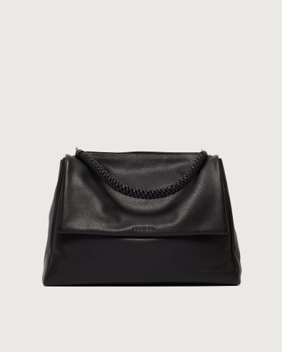 Sveva XL Sense Scooby leather shoulder bag with strap