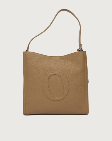 Her-O Soft Midi grained leather shoulder bag with strap