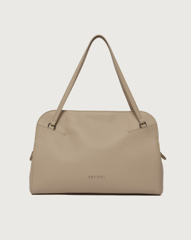 Lido Soft Midi grained leather shoulder bag