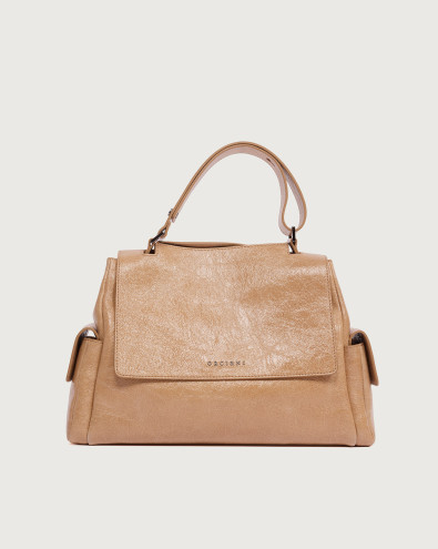 Sveva Stark Cargo Midi leather shoulder bag with strap