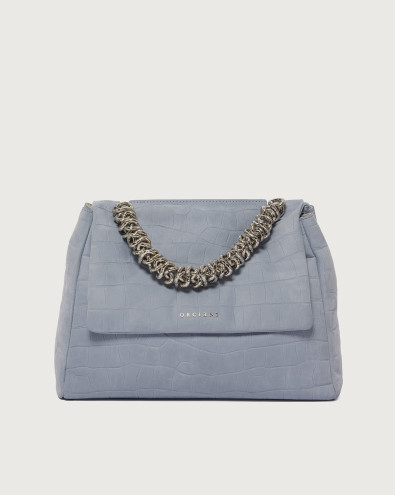 Sveva Twilight Midi nubuck leather shoulder bag