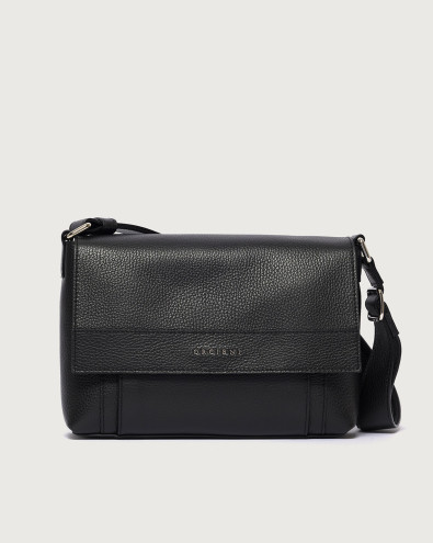 Micron leather midi messenger bag