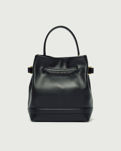 Becky S Nappa small leather bucket bag with strap