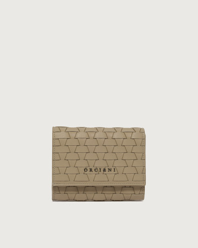Nappa Woven small leather envelope wallet