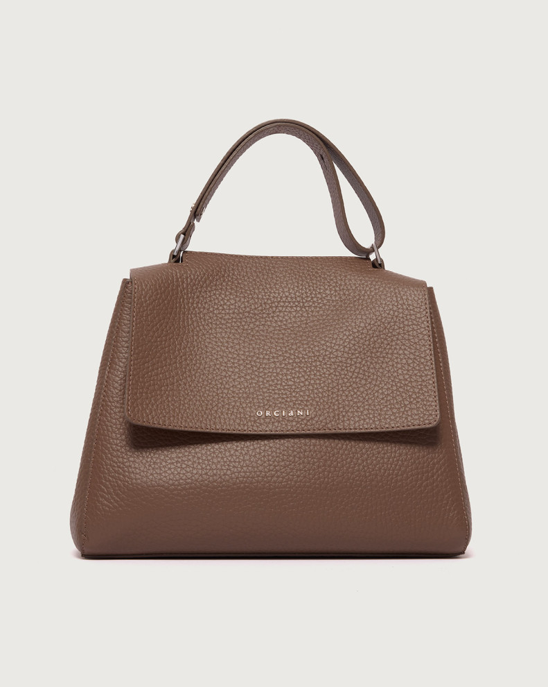 Sveva Soft Midi leather shoulder bag with shoulder strap