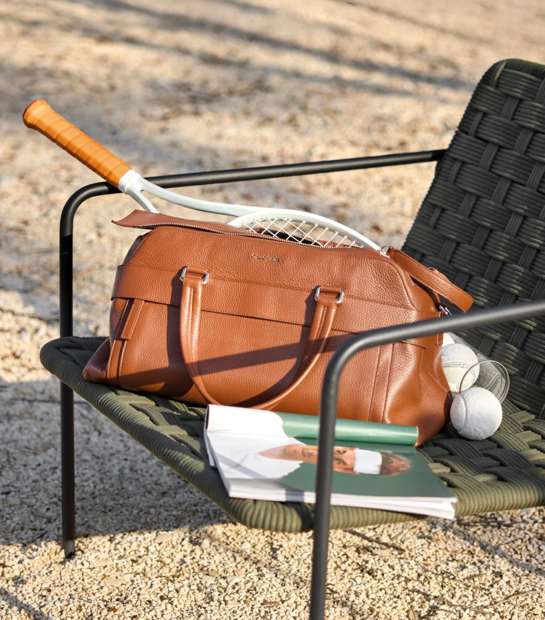Micron midi leather duffle bag