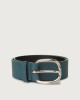 Soft leather belt with metal eyelets