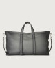 Micron Deep leather large weekender bag with strap