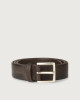 Chevrette nabuck leather belt