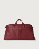 Micron leather duffle bag with shoulder strap