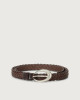 Masculine braided leather belt 1,5 cm