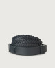 Micron braided leather Nobuckle belt
