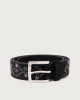 Blade Flower leaather belt 3,5 cm
