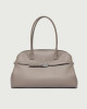Aura Soft Large grained leather shoulder bag with strap