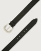 Orciani Soft leather belt 4 cm Black