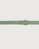 Orciani Soft leather belt with snake buckle Leather Sage Green