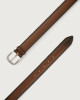 Orciani Micron Deep leather belt 3,5 cm Leather Burnt