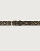 Orciani Frog leather belt with micro-studs Leather Black
