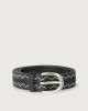 Orciani Cloudy Frame suede leather belt Suede Deep Blue