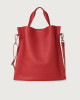 Orciani Iris Soft leather shoulder bag with strap Leather Marlboro red
