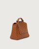 Orciani Sveva Nappa Woven Small leather handbag with strap Leather Amber