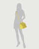Orciani Sveva Soft Small leather handbag with shoulder strap Grained leather yellow