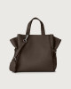 Orciani Fan Soft medium leather handbag Leather Chocolate