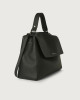Orciani Sveva Soft large leather shoulder bag with strap Leather Black