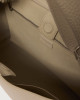 Orciani Sveva Soft Large leather shoulder bag with strap Grained leather Sand