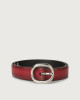Orciani Micron Deep leather belt Leather Ruby red