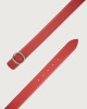 Orciani Liberty leather belt with jewel monogram buckle Leather Red