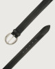 Orciani Bull Soft leather belt 3,5 cm Leather Black