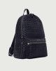 Orciani Chevrette Woven leather backpack Leather Black