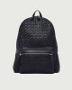 Orciani Laio Chevrette Woven leather backpack Leather Black