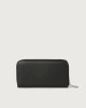 Orciani Micron large leather wallet with zip and RFID Leather Black