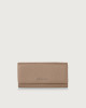 Orciani Soft leather wallet with RFID protection Grained leather Taupe