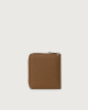 Orciani Soft leather wallet with RFID protection Grained leather Caramel