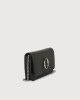 Orciani Soft leather pochette with RFID Leather Black