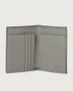 Orciani Micron Deep leather vertical wallet with RFID Leather Grey