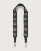 Orciani Soft embroidered leather strap Leather Navy