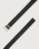 Orciani Long Beach Double reversible stretch leather belt Nubuck Grey+Navy