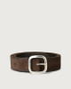 Orciani Hunting Double suede and leather belt 3,5 cm Leather, Suede Chocolate