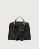 Orciani Sveva Nappa Small leather handbag with strap Nappa leather black