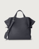 Orciani Fan Soft medium leather handbag Leather Navy