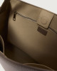 Orciani Sveva Soft Large leather shoulder bag with strap Grained leather taupe