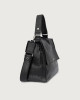 Orciani Sveva Cocco Medium embossed leather shoulder bag Embossed leather, Nappa leather black