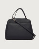 Orciani Sveva Soft Midi leather shoulder bag with shoulder strap Grained leather Dark navy