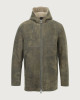 Orciani Aspen shearling jacket with hood Shearling Swamp greeen