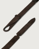 Orciani Suede and fabric Suede Nobuckle belt Canvas, Suede Chocolate